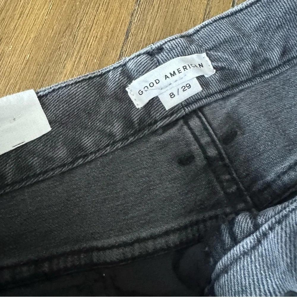 Good American Good Classic high rise black slim jeans
